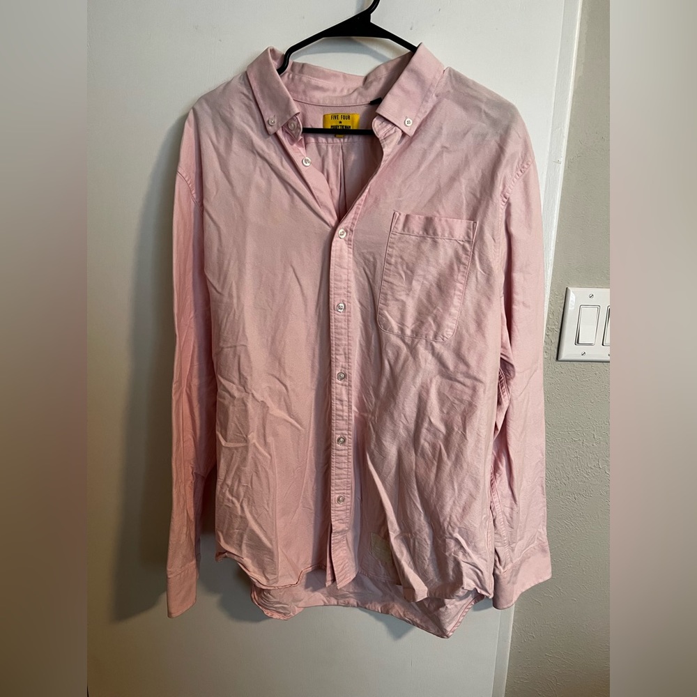 Five Four Poggy the Man Pink Button Down